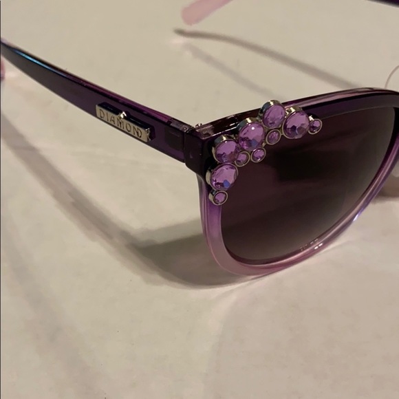 2 for $30 purple sunglasses with rhinestones - Picture 2 of 2